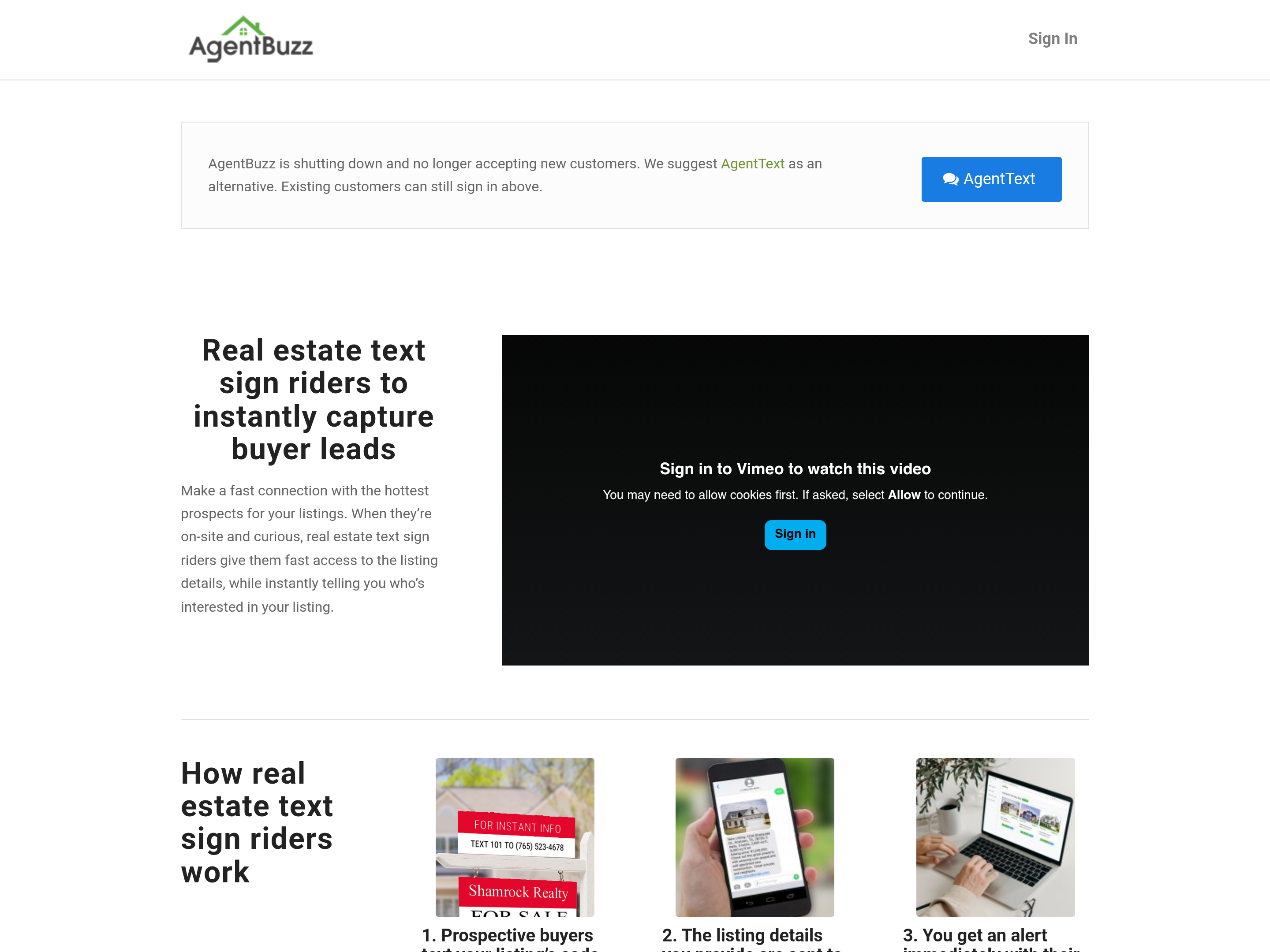 AgentBuzz website screenshot